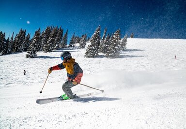 Skier on mountain